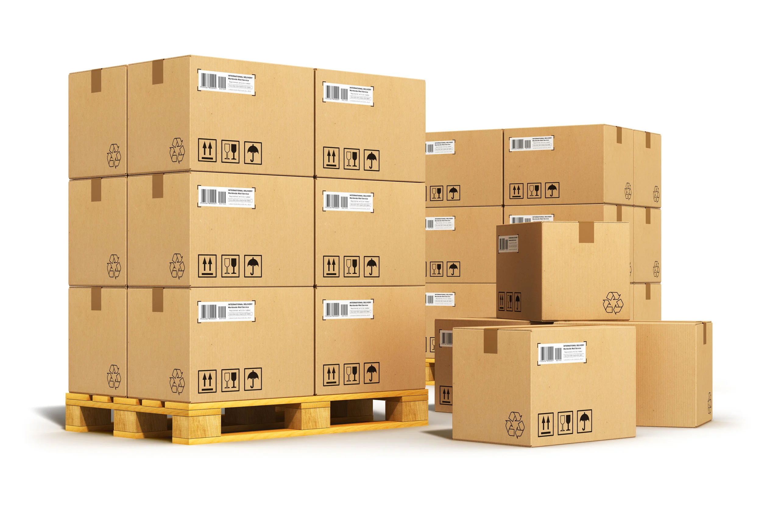 Pallets en dozen